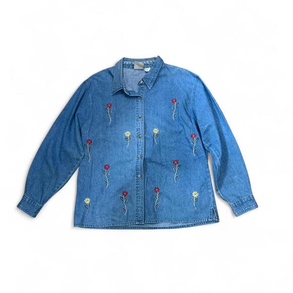 Tops - Vintage 100% cotton Mississippi River Blues denim shirt